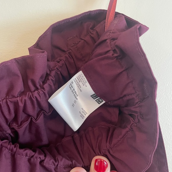 Uniqlo Deep Red Midi Tie Skirt - Picture 5 of 5